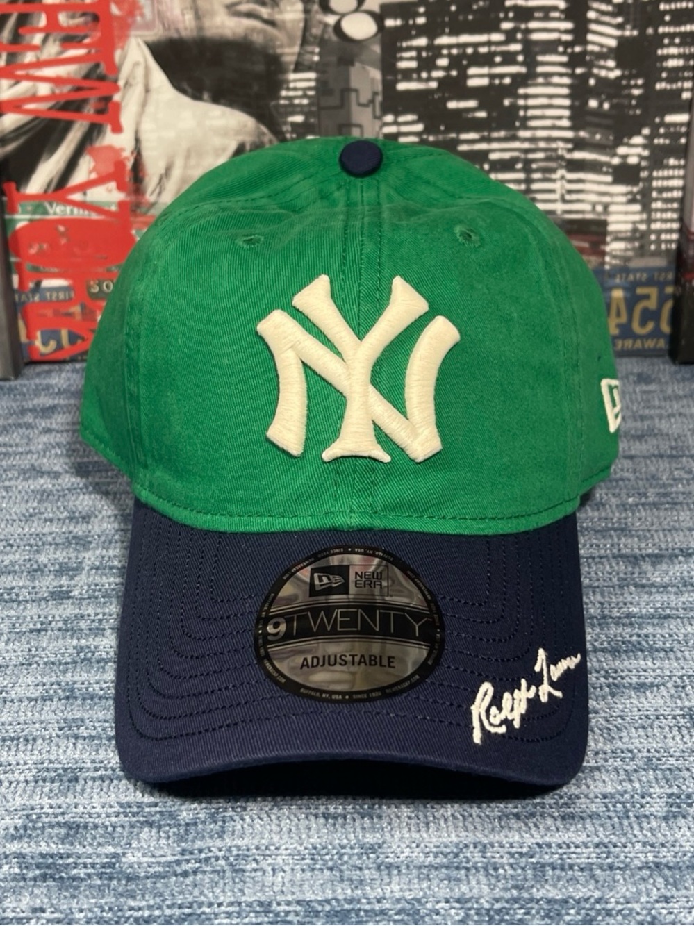 New Era  x Polo Ralph Lauren x New York Yankees Ball Adjustable Cap Green NEW